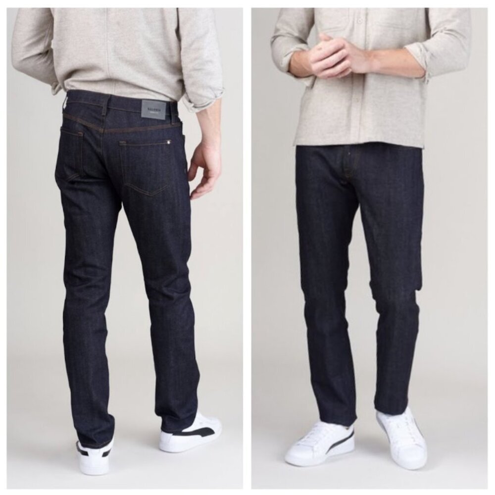 BALDWIN Kansas City Henley Slim Straight Selvedge Denim Jeans Size 32